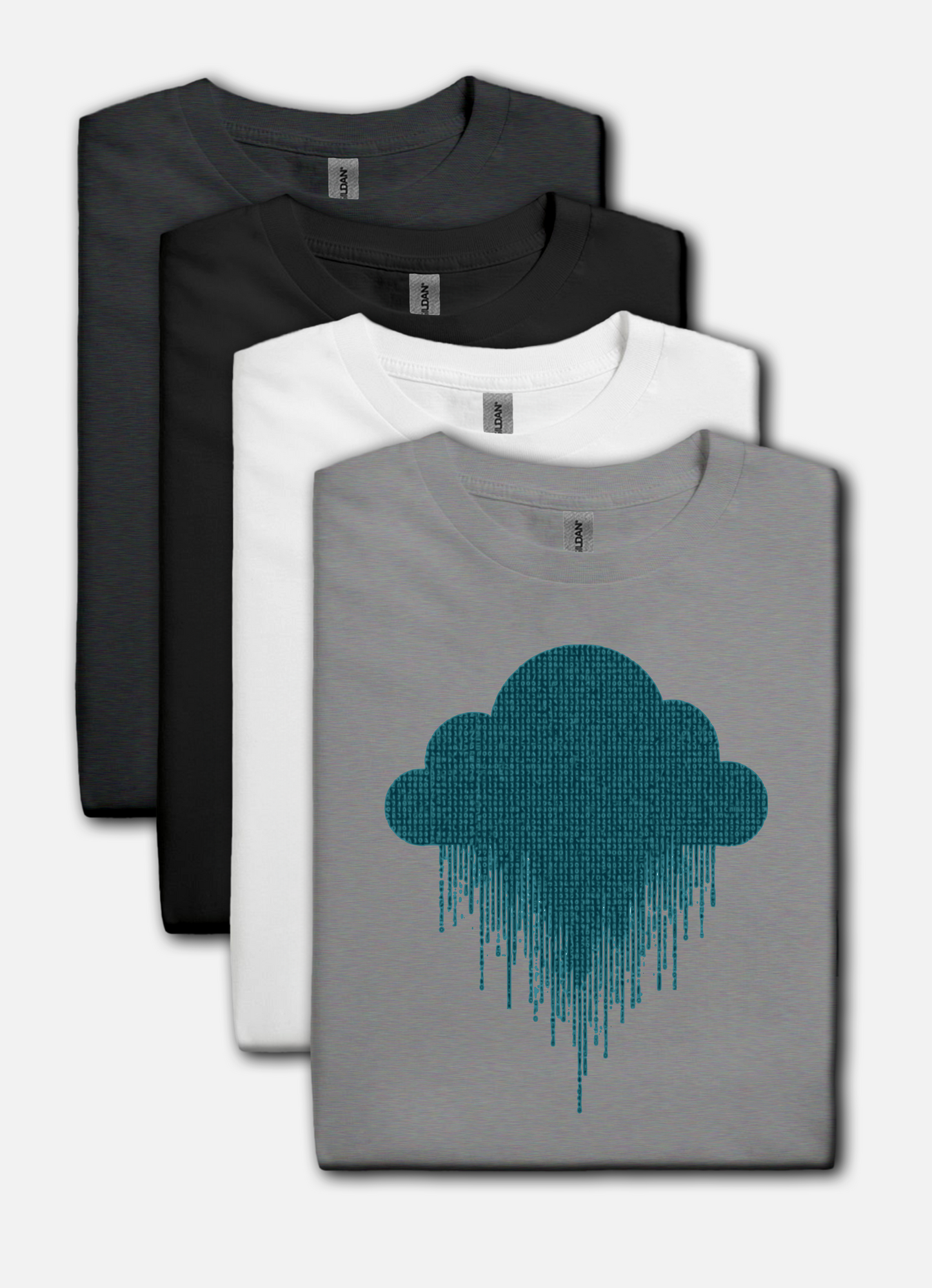 Retro hacker cloud design on a light t-shirt | hacker gift, vintage retro shirt, coding tee