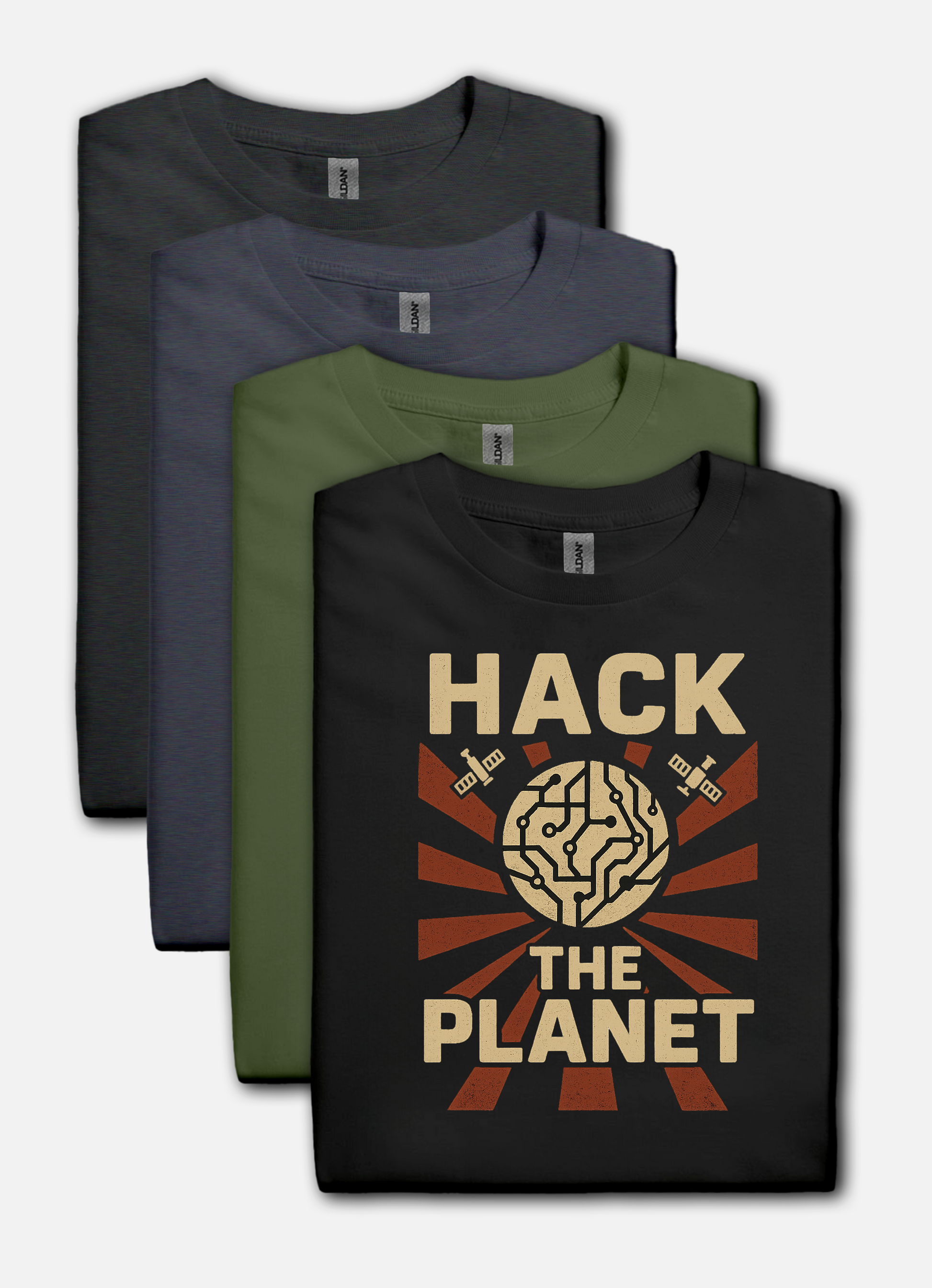 Hack the Planet design on black t-shirt | hacker gift, programmer shirt, retro vintage