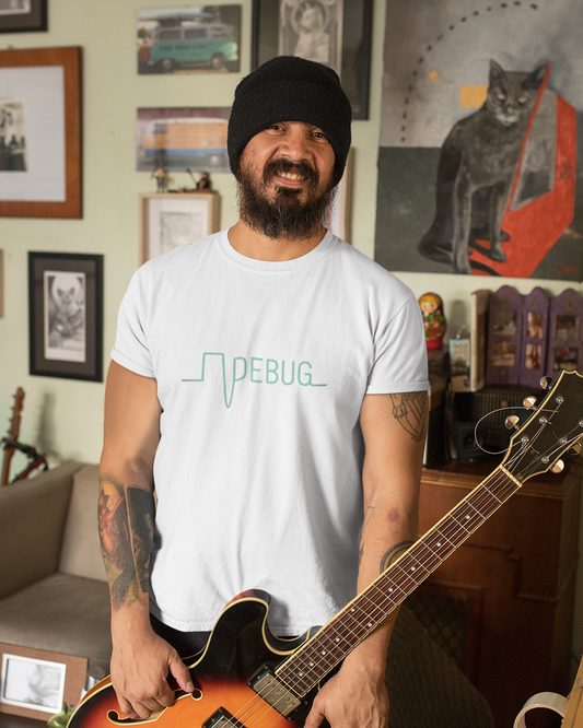 DEBUG Waveform T-Shirt – Retro Electronics, Coder & Hacker Apparel