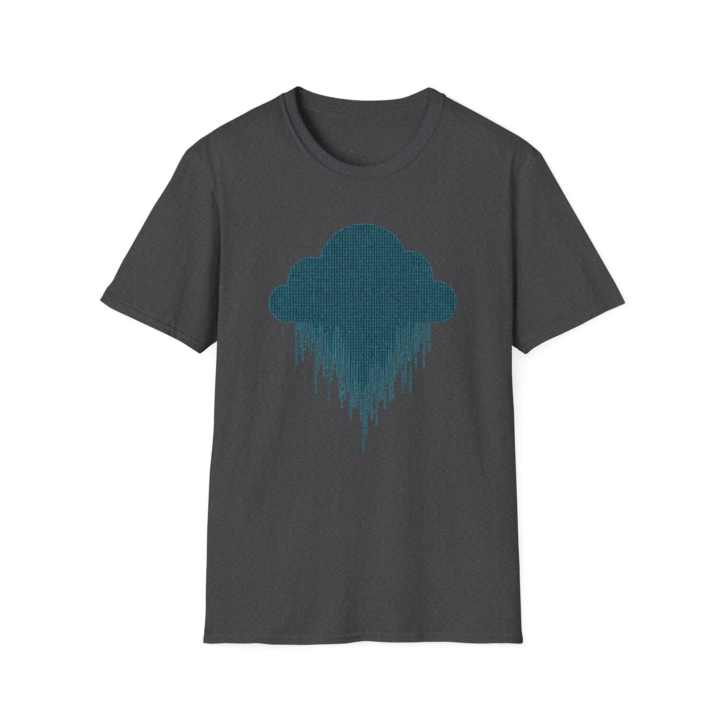 Retro hacker cloud design on a dark gray t-shirt | hacker gift, vintage retro shirt, coding tee