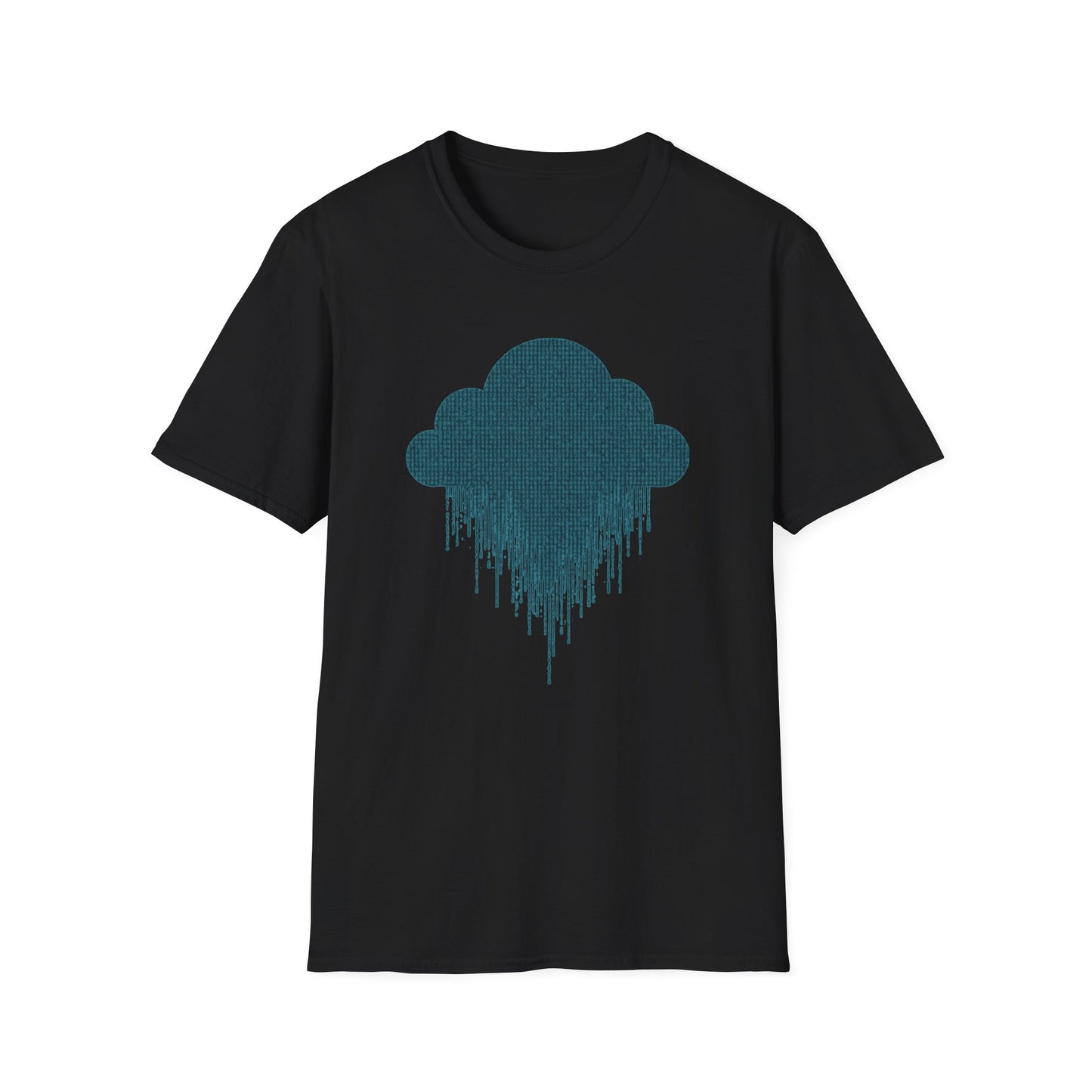 Retro hacker cloud design on a black t-shirt | hacker gift, vintage retro shirt, coding tee