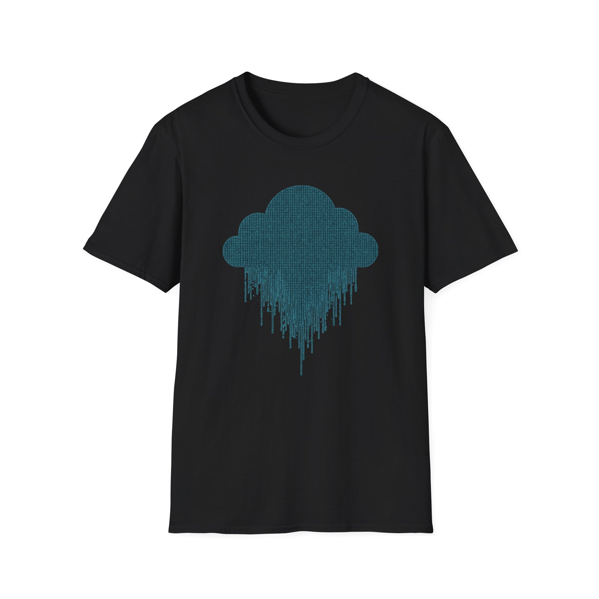 Retro hacker cloud design on a black t-shirt | hacker gift, vintage retro shirt, coding tee