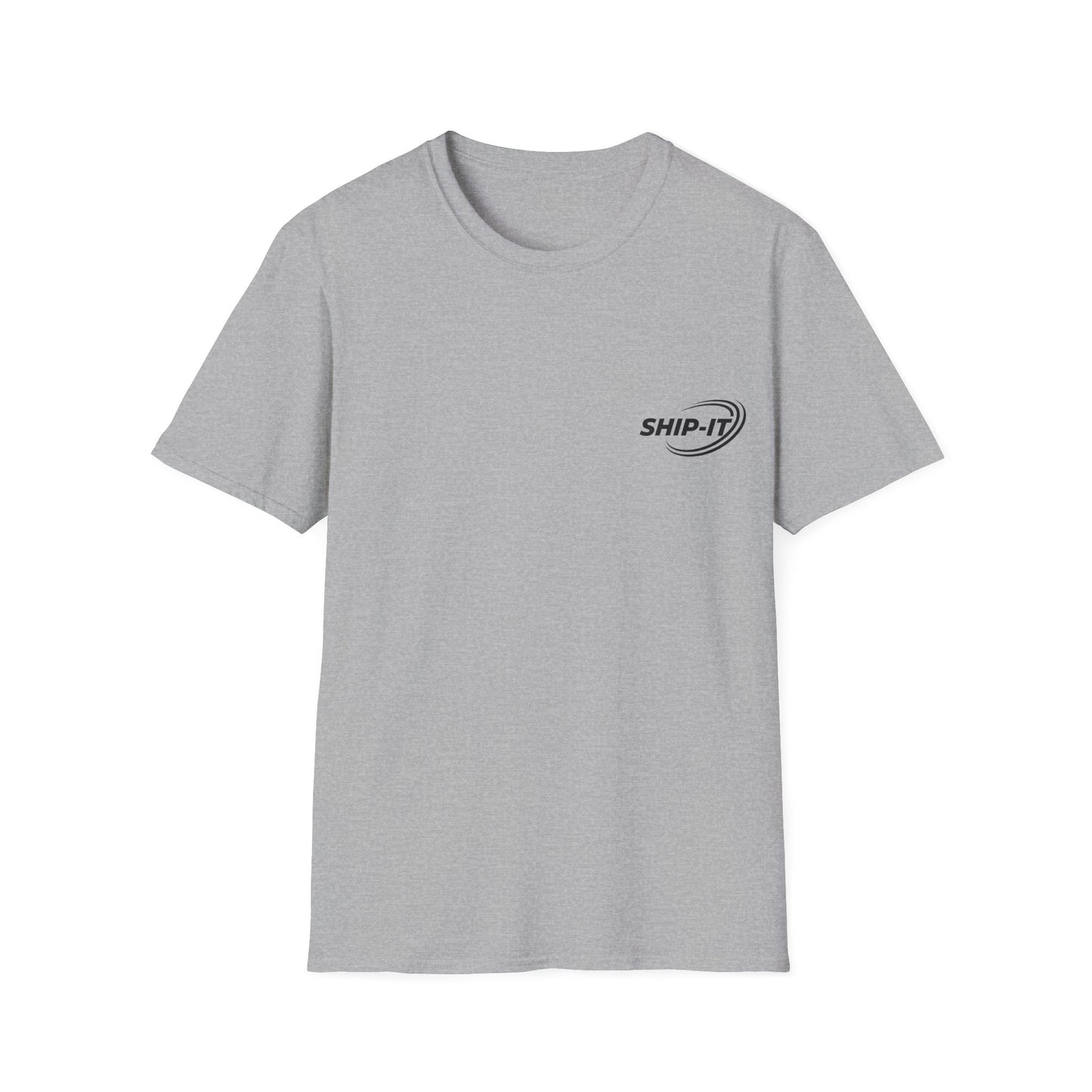 Gray t-shirt with 'SHIP-IT' logo