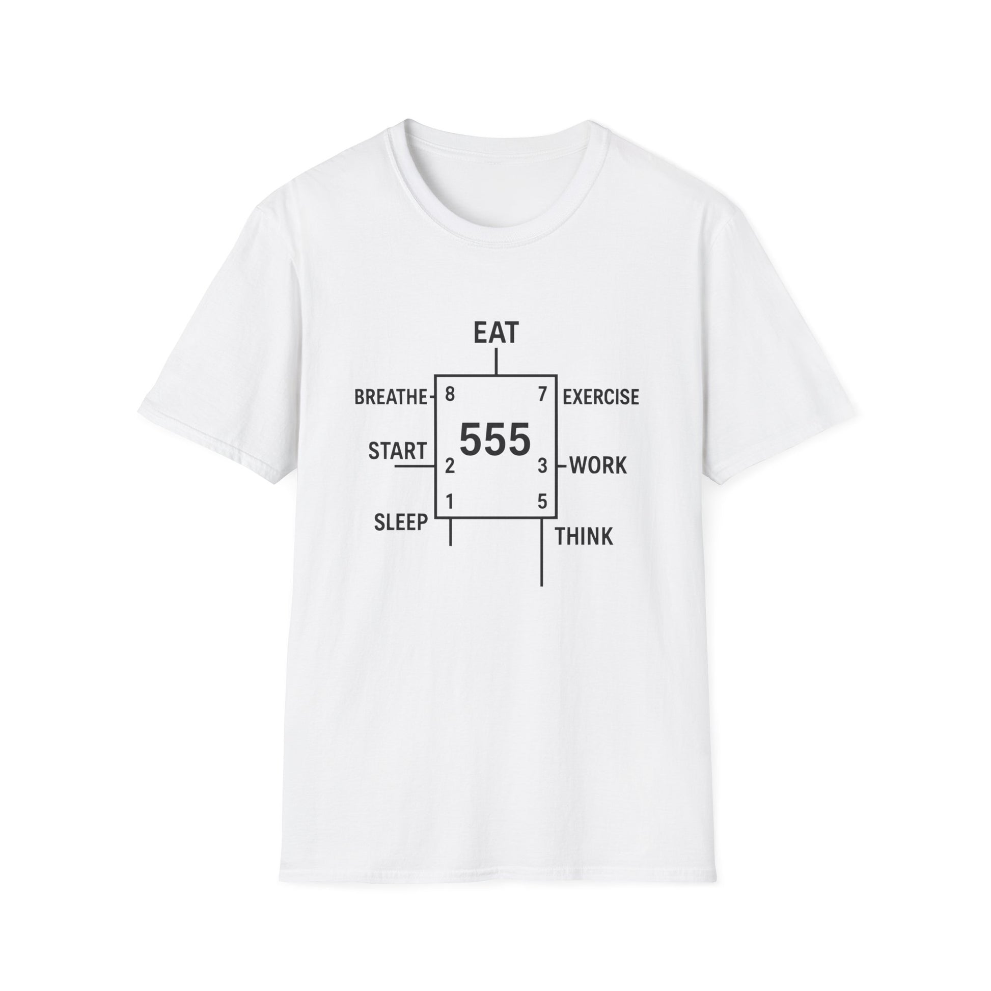 555 Timer Life Cycle design on a white t-shirt | hacker gift, electronics shirt, programming tee