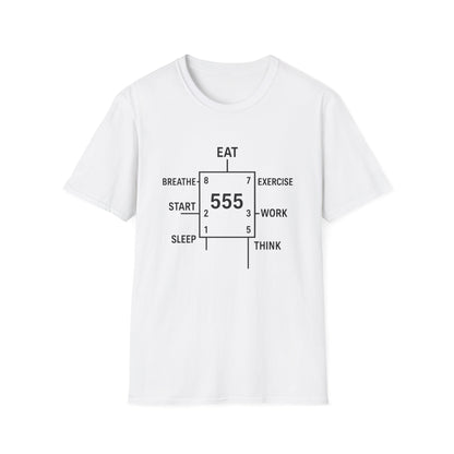 555 Timer Life Cycle design on a white t-shirt | hacker gift, electronics shirt, programming tee