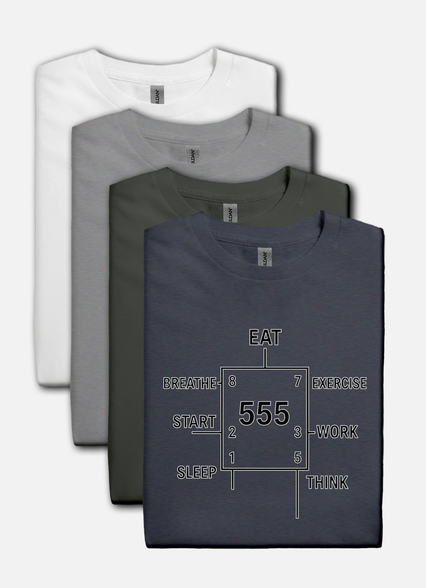 555 Timer Life Cycle design on a navy t-shirt | hacker gift, electronics shirt, programming tee