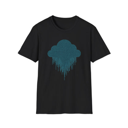 Retro hacker cloud design on a black t-shirt | hacker gift, vintage retro shirt, coding tee
