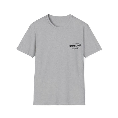 Gray t-shirt with 'SHIP-IT' logo